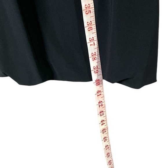 JOSEPH RIBKOFF Bubble Hem Empire Cut Square Neck Dress Black Patent Trim Sz 14 - Picture 8 of 13